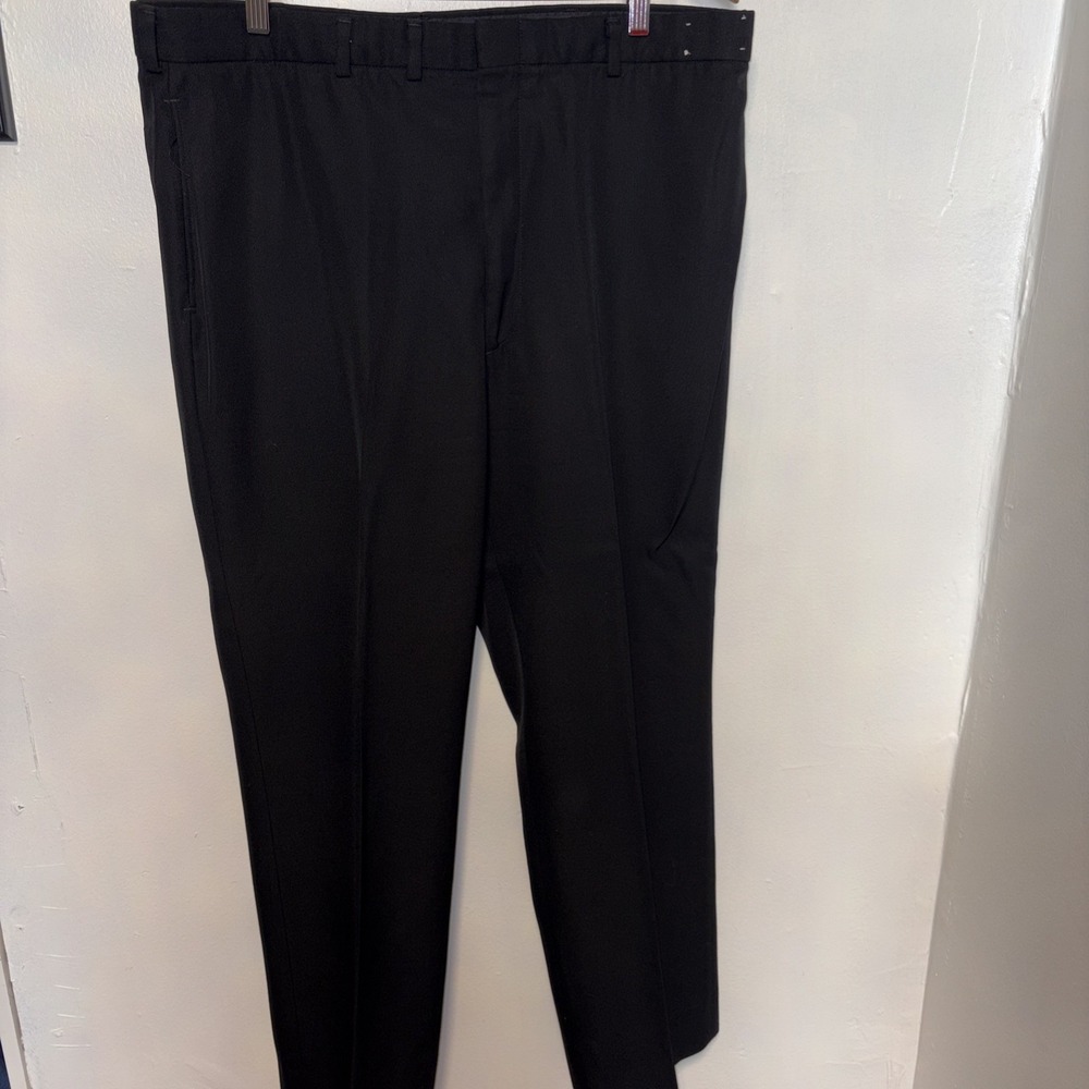 Men's Davis Clothing Company Black‎ Flat Front Polyester Pants 40L